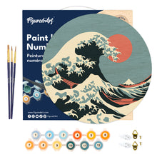 Charger l'image dans la galerie, Peinture par Numéro sur Disque en bois - La Grande Vague