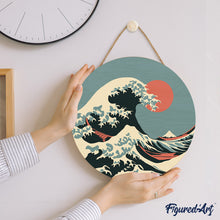 Charger l'image dans la galerie, Peinture par Numéro sur Disque en bois - La Grande Vague