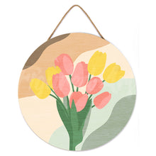 Charger l'image dans la galerie, Peinture par Numéro sur Disque en bois - Bouquet de Tulipes