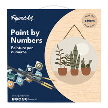 Charger l'image dans la galerie, Peinture par Numéro sur Disque en bois - Plantes grasses