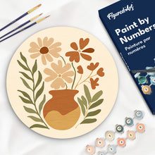 Charger l'image dans la galerie, Peinture par Numéro sur Disque en bois - Pot de fleurs