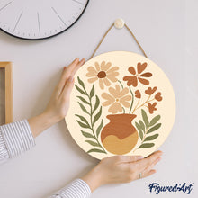 Charger l'image dans la galerie, Peinture par Numéro sur Disque en bois - Pot de fleurs