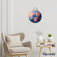 Charger l'image dans la galerie, Peinture par Numéro sur Disque en bois - Hibiscus au coucher de soleil
