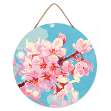 Charger l'image dans la galerie, Peinture par Numéro sur Disque en bois - Fleurs de cerisier