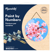 Charger l'image dans la galerie, Peinture par Numéro sur Disque en bois - Fleurs de cerisier