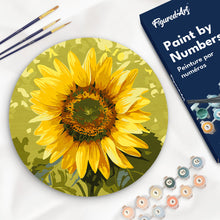 Charger l'image dans la galerie, Peinture par Numéro sur Disque en bois - Tournesol