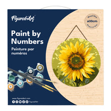 Charger l'image dans la galerie, Peinture par Numéro sur Disque en bois - Tournesol