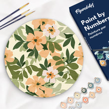 Charger l'image dans la galerie, Peinture par Numéro sur Disque en bois - Motif floral