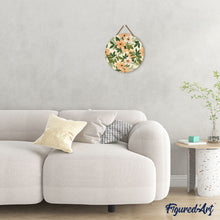 Charger l'image dans la galerie, Peinture par Numéro sur Disque en bois - Motif floral