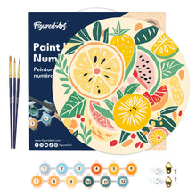 Charger l'image dans la galerie, Peinture par Numéro sur Disque en bois - Fruits