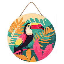 Charger l'image dans la galerie, Peinture par Numéro sur Disque en bois - Toucan Tropical