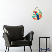 Charger l'image dans la galerie, Peinture par Numéro sur Disque en bois - Perroquet Tropical