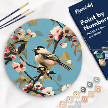 Charger l'image dans la galerie, Peinture par Numéro sur Disque en bois - Oiseau sur une branche