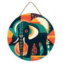 Charger l'image dans la galerie, Peinture par Numéro sur Disque en bois - Éléphant Art Déco