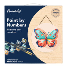 Charger l'image dans la galerie, Peinture par Numéro sur Disque en bois - Papillon