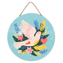 Charger l'image dans la galerie, Peinture par Numéro sur Disque en bois - Oiseau et fleurs