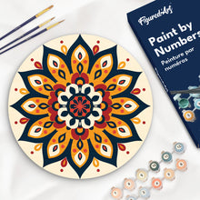 Charger l'image dans la galerie, Peinture par Numéro sur Disque en bois - Mandala ensoleillé