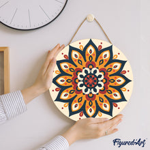 Charger l'image dans la galerie, Peinture par Numéro sur Disque en bois - Mandala ensoleillé