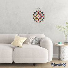 Charger l'image dans la galerie, Peinture par Numéro sur Disque en bois - Mandala floral