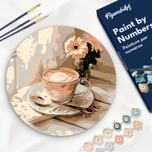 Charger l'image dans la galerie, Peinture par Numéro sur Disque en bois - Café du matin