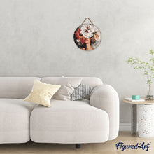 Charger l'image dans la galerie, Peinture par Numéro sur Disque en bois - Beauté derrière les fleurs