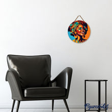 Charger l'image dans la galerie, Peinture par Numéro sur Disque en bois - Reine Africaine Pop Art