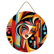 Charger l'image dans la galerie, Peinture par Numéro sur Disque en bois - Femme abstraite style Picasso