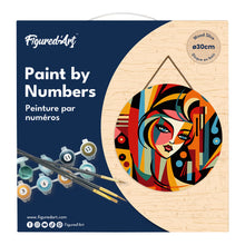 Charger l'image dans la galerie, Peinture par Numéro sur Disque en bois - Femme abstraite style Picasso