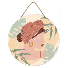 Charger l'image dans la galerie, Peinture par Numéro sur Disque en bois - Femme au Turban de profil