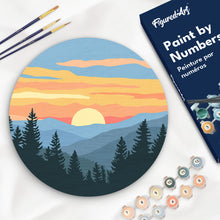Charger l'image dans la galerie, Peinture par Numéro sur Disque en bois - Forêt de pins