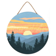 Charger l'image dans la galerie, Peinture par Numéro sur Disque en bois - Forêt de pins