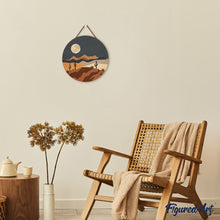 Charger l'image dans la galerie, Peinture par Numéro sur Disque en bois - Clair de lune désertique