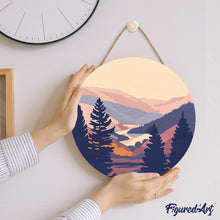 Charger l'image dans la galerie, Peinture par Numéro sur Disque en bois - Vallée d'Automne