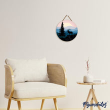Charger l'image dans la galerie, Peinture par Numéro sur Disque en bois - Cerf majestueux et Paysage