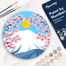 Charger l'image dans la galerie, Peinture par Numéro sur Disque en bois - Le Mont Fuji