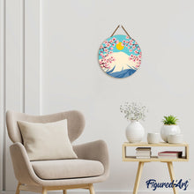 Charger l'image dans la galerie, Peinture par Numéro sur Disque en bois - Le Mont Fuji