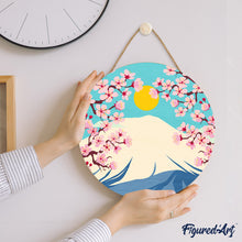 Charger l'image dans la galerie, Peinture par Numéro sur Disque en bois - Le Mont Fuji