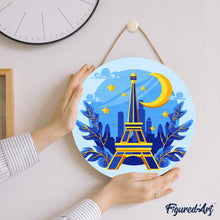 Charger l'image dans la galerie, Peinture par Numéro sur Disque en bois - Tour Eiffel