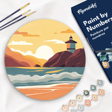 Charger l'image dans la galerie, Peinture par Numéro sur Disque en bois - Plage de Malibu