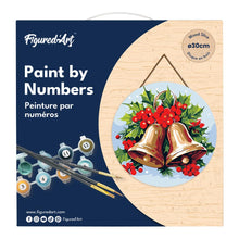 Charger l'image dans la galerie, Peinture par Numéro sur Disque en Bois - Cloches de Noël