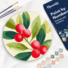 Charger l'image dans la galerie, Peinture par Numéro sur Disque en Bois - Canneberges