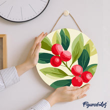 Charger l'image dans la galerie, Peinture par Numéro sur Disque en Bois - Canneberges