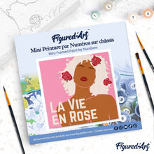 Charger l'image dans la galerie, Mini Peinture par Numéros 20x20cm avec cadre La Vie en Rose