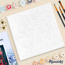 Charger l'image dans la galerie, Mini Peinture par Numéros 20x20cm avec cadre Lama Fantaisie et Fleurs