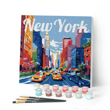 Charger l'image dans la galerie, Mini Peinture par Numéros 20x20cm avec cadre New York