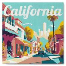Charger l'image dans la galerie, Mini Peinture par Numéros 20x20cm avec cadre Rue en Californie
