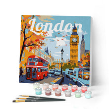 Charger l'image dans la galerie, Mini Peinture par Numéros 20x20cm avec cadre Big Ben Londres