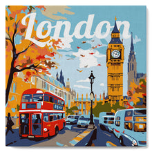 Charger l'image dans la galerie, Mini Peinture par Numéros 20x20cm avec cadre Big Ben Londres