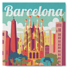 Charger l'image dans la galerie, Mini Peinture par Numéros 20x20cm avec cadre Sagrada à Barcelone