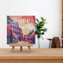 Charger l'image dans la galerie, Mini Peinture par Numéros 20x20cm avec cadre Colisée de Rome